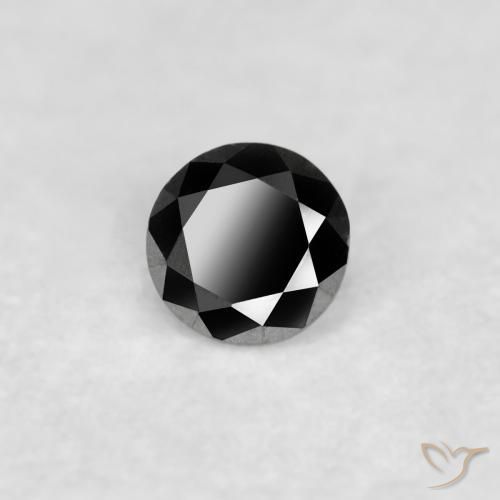 Diamante Preto Natural 0.03ct, Redondo, Opaco