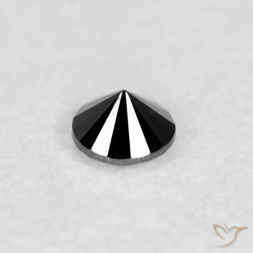 Diamante Preto Natural 0.03ct, Redondo, Opaco