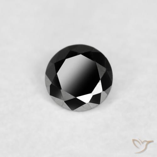Diamante Preto Natural 0.03ct, Redondo, Opaco