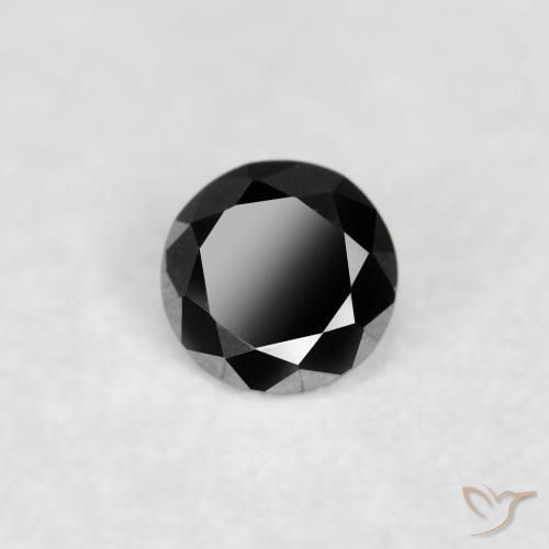 Diamante Preto Natural 0.03ct, Redondo, Opaco