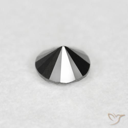 Diamante Preto Natural 0.03ct, Redondo, Opaco