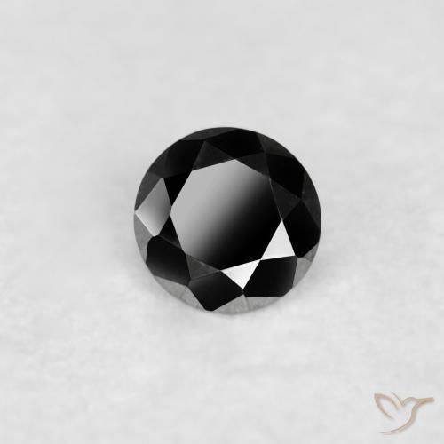 Diamante Preto Natural 0.03ct, Redondo, Opaco