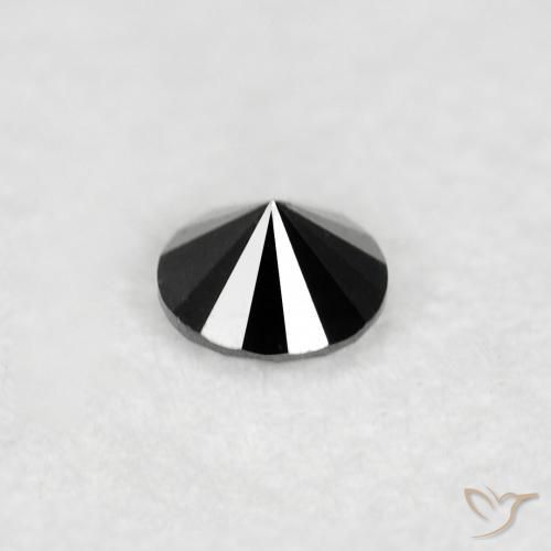 Diamante Preto Natural 0.03ct, Redondo, Opaco