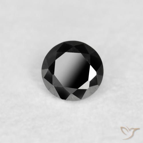 Diamante Preto Natural 0.02ct, Redondo, Opaco