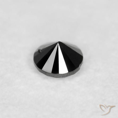 Diamante Preto Natural 0.02ct, Redondo, Opaco