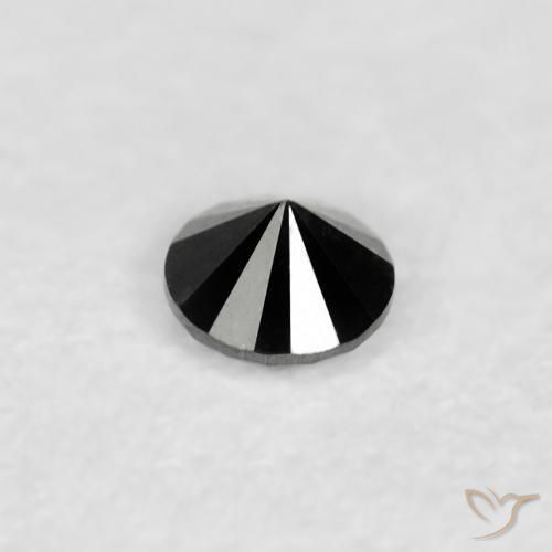 Diamante Preto Natural 0.03ct, Redondo, Opaco