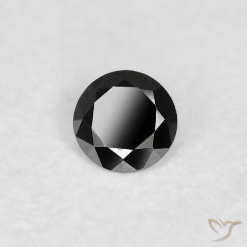 Diamante Preto Natural 0.03ct, Redondo, Opaco