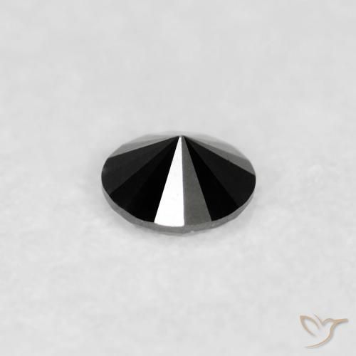 Diamante Preto Natural 0.03ct, Redondo, Opaco