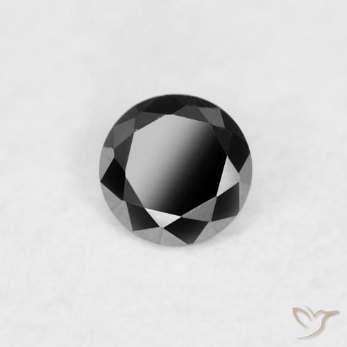 Diamante Preto Natural 0.03ct, Redondo, Opaco