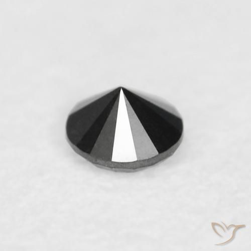 Diamante Preto Natural 0.03ct, Redondo, Opaco