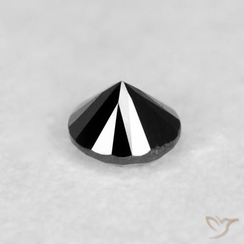 Diamante Preto Natural 0.04ct, Redondo, Opaco
