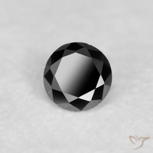 Diamante Preto Natural 0.03ct, Redondo, Opaco