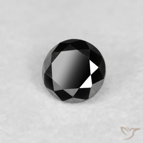 Diamante Preto Natural 0.04ct, Redondo, Opaco