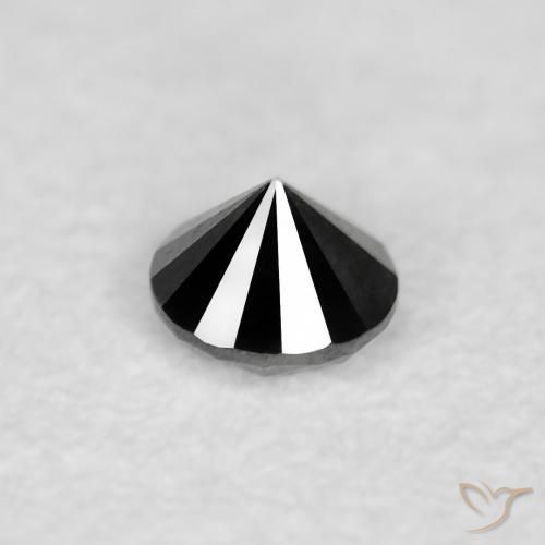 Diamante Preto Natural 0.04ct, Redondo, Opaco