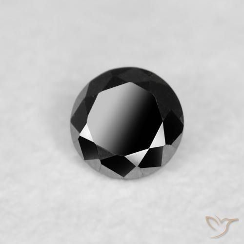 Diamante Preto Natural 0.03ct, Redondo, Opaco