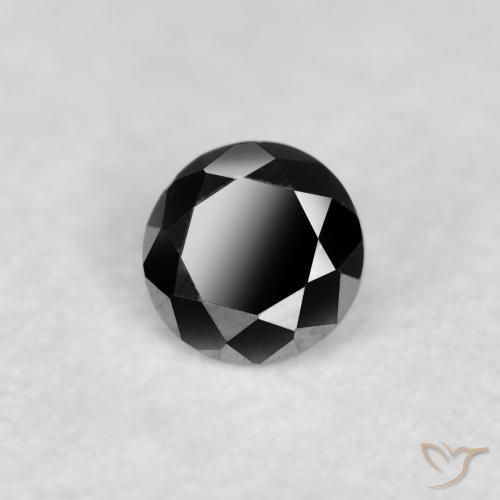 Diamante Preto Natural 0.03ct, Redondo, Opaco