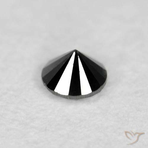 Diamante Preto Natural 0.03ct, Redondo, Opaco
