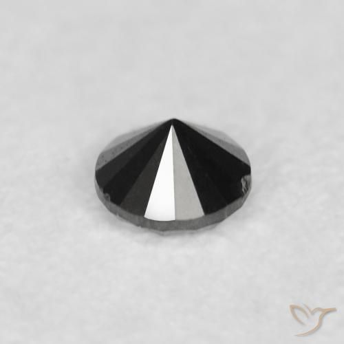 Diamante Preto Natural 0.03ct, Redondo, Opaco
