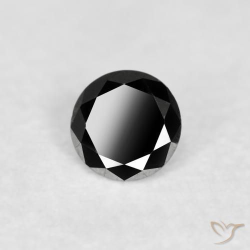 Diamante Preto Natural 0.07ct, Redondo, Opaco
