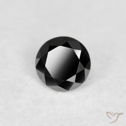 Diamante Preto Natural 0.07ct, Redondo, Opaco