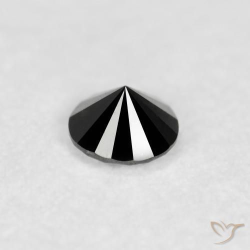 Diamante Preto Natural 0.07ct, Redondo, Opaco