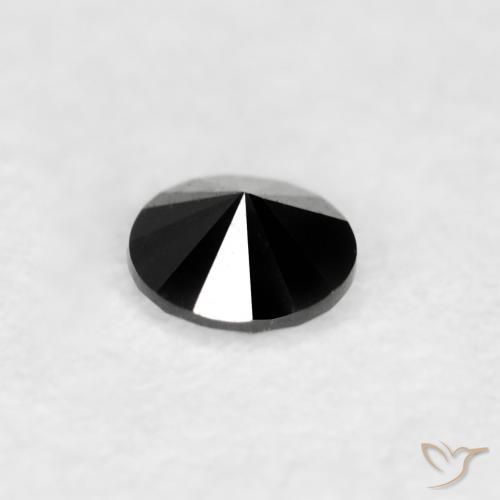 Diamante Preto Natural 0.06ct, Redondo, Opaco
