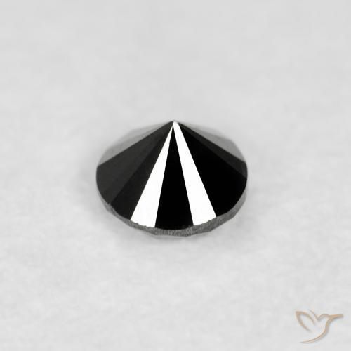 Diamante Preto Natural 0.11ct, Redondo, Opaco