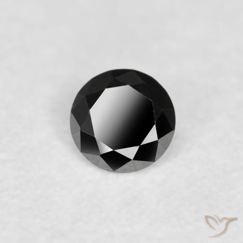 Diamante Preto Natural 0.06ct, Redondo, Opaco