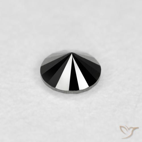 Diamante Preto Natural 0.07ct, Redondo, Opaco
