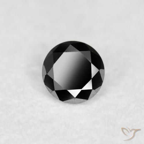 Diamante Preto Natural 0.02ct, Redondo, Opaco