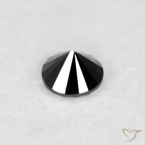 Diamante Preto Natural 0.02ct, Redondo, Opaco