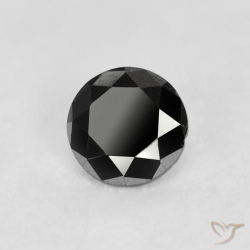 Diamante Preto Natural 0.09ct, Redondo, Opaco