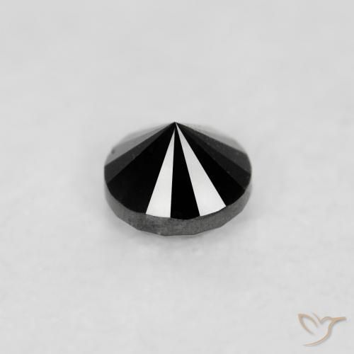 Diamante Preto Natural 0.03ct, Redondo, Opaco
