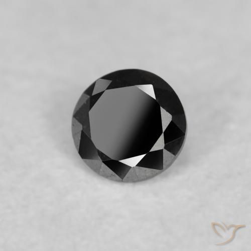 Diamante Preto Natural 0.03ct, Redondo, Opaco