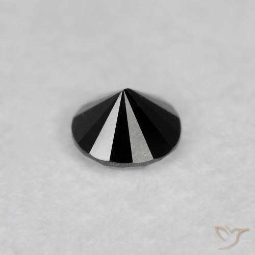 Diamante Preto Natural 0.03ct, Redondo, Opaco