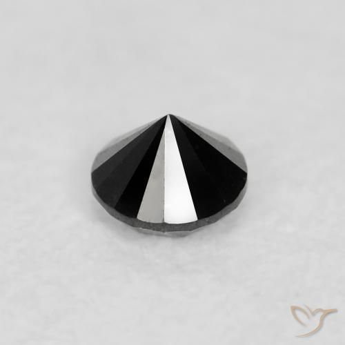 Diamante Preto Natural 0.04ct, Redondo, Opaco