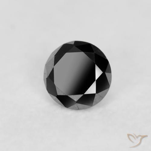 Diamante Preto Natural 0.05ct, Redondo, Opaco