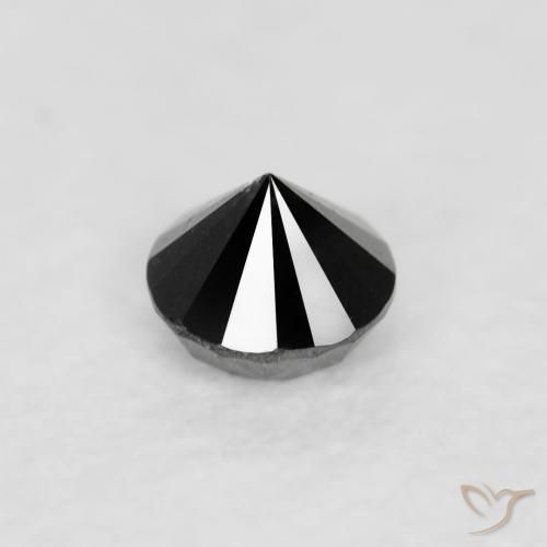 Diamante Preto Natural 0.05ct, Redondo, Opaco