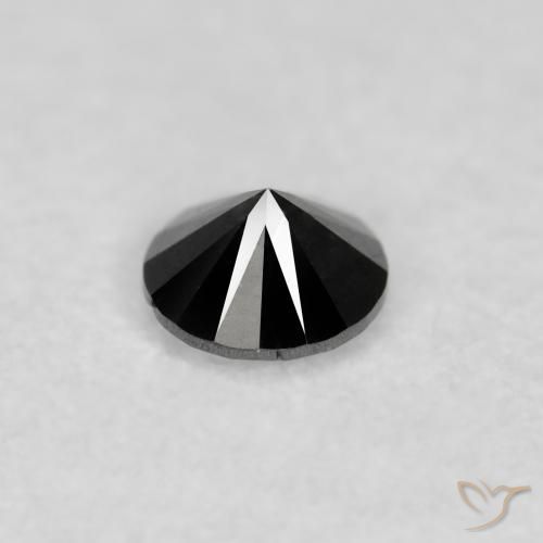 Diamante Preto Natural 0.07ct, Redondo, Opaco