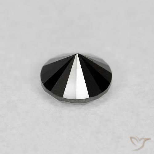 Diamante Preto Natural 0.12ct, Redondo, Opaco