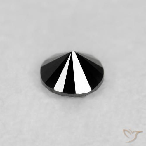 Diamante Preto Natural 0.05ct, Redondo, Opaco