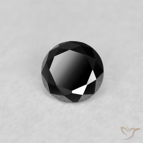 Diamante Preto Natural 0.04ct, Redondo, Opaco