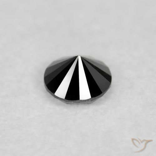 Diamante Preto Natural 0.04ct, Redondo, Opaco
