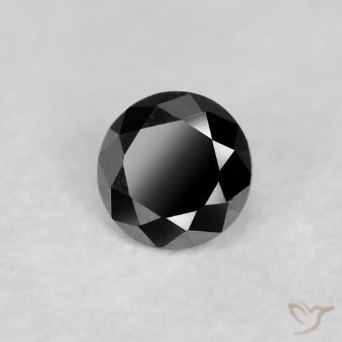 Diamante Preto Natural 0.06ct, Redondo, Opaco