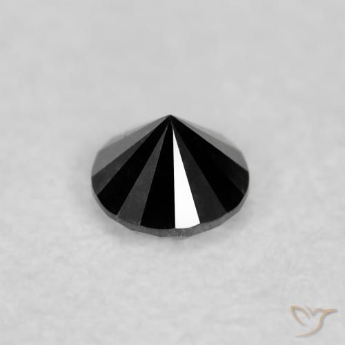 Diamante Preto Natural 0.06ct, Redondo, Opaco