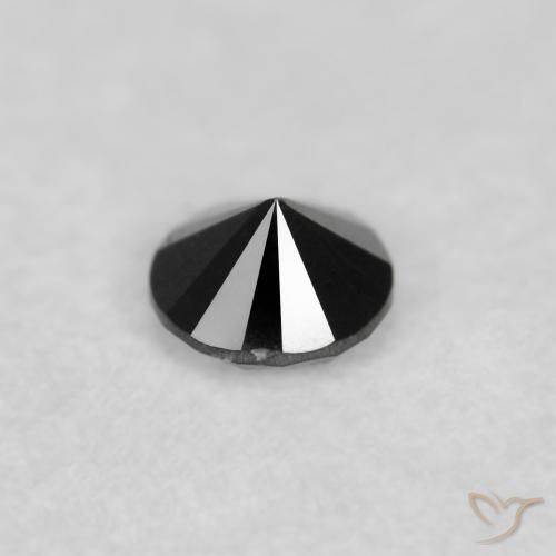 Diamante Preto Natural 0.04ct, Redondo, Opaco