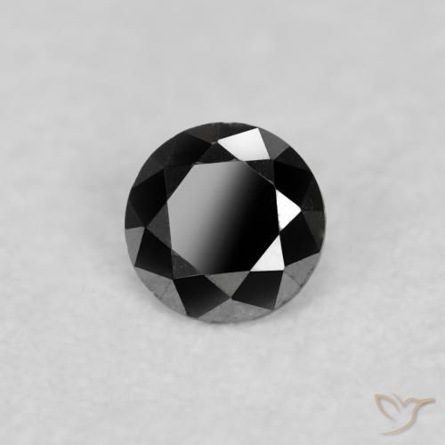 Diamante Preto Natural 0.05ct, Redondo, Opaco