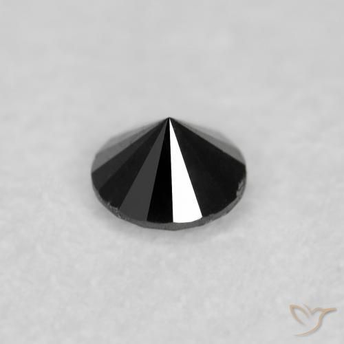 Diamante Preto Natural 0.05ct, Redondo, Opaco