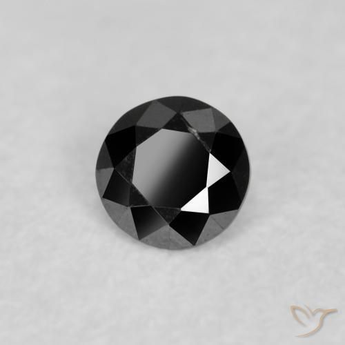 Diamante Preto Natural 0.05ct, Redondo, Opaco