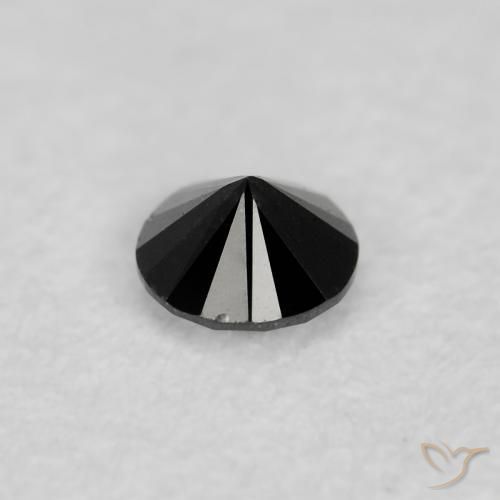 Diamante Preto Natural 0.05ct, Redondo, Opaco
